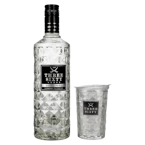 Three Sixty Vodka 37,5% Vol. 0,7l mit Glas von Three Sixty