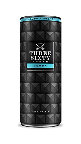 Three Sixty Vodka Lemon, 12er Pack (12 x 0.33 l) EINWEG incl. 3 EUR Pfand von Three Sixty