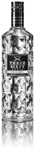 THREE SIXTY VODKA ORIGINAL Diamond filtrated Vodka In der einzigartigen Facettenschliff-Flasche 37,5 % vol. I 0,7L von THREE SIXTY