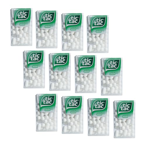 Tic Tac® | Tic Tac Minze | Dragees mit Minzgeschmack | Bonbons mit Minzgeschmack – 12 Karton (216 g) von Tic Tac