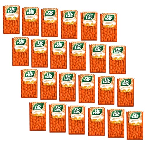 Tic Tac® | Tic Tac Orange | Dragees mit Orangengeschmack | Bonbons mit Orangengeschmack – 24 Karton (432 g) von Tic Tac