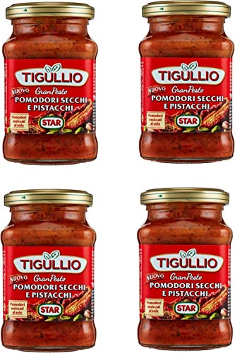 Tigullio: "Gran Pesto Pomodori Secchi e Pistacchi" getrocknete Tomaten und Pistazien Pesto – 190 ml Packungen (4 Stück) von bobalife Bubble tea in the making