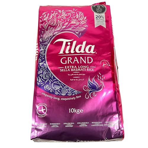 Tilda Grand Reis, Basmati Reis 10 Kg, Extra Long Golden Sella Reis von Tilda