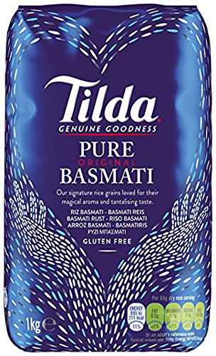 Tilda Pure Original Basmati Reis, 4er Pack (4 x 1kg) von Tilda