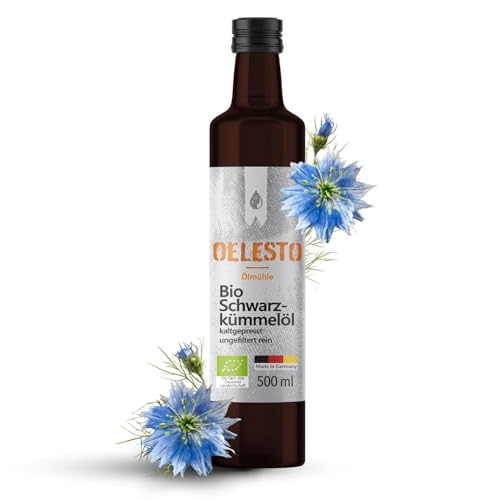 BIO Schwarzkümmelöl – kaltgepresst & ungefiltert, 500ml | Hoher Thymochinon-Gehalt (460mg/100g) | Premium Qualität | Schwarzkümmel Öl aus Ägypten | Black Seed Oil | Vegan & mühlenfrisch von Timber Taste