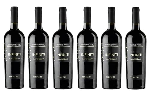 6x 0,75l - 2021er - Tinazzi - Cantine San Giorgio - Sentieri Infiniti - Primitivo - Puglia I.G.P. - Apulien - Italien - Rotwein trocken von Tinazzi