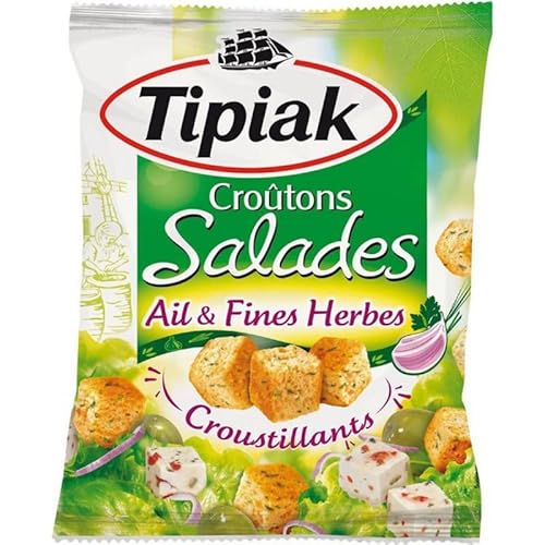 Tipiak CROA „Tone Salat Knoblauch & Kräuter Crispy 50G (4 Stück) von Tipiak