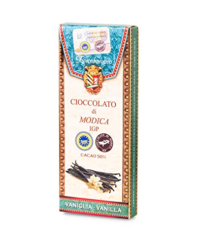 Original Modica Schokolade aus Sizilien verfeinert mit Vanille (100gr) von Tipicobarocco