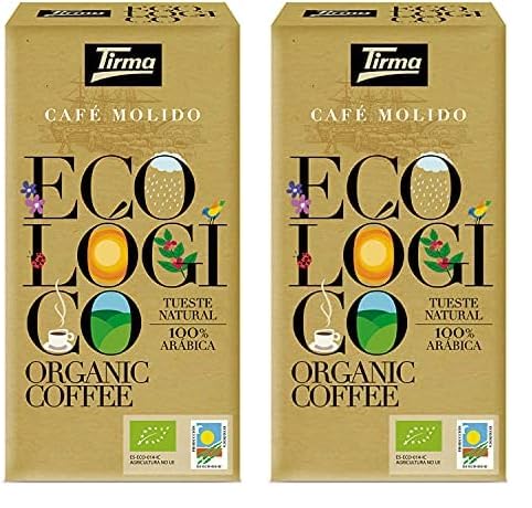 Tirma Bio gemahlene Mischung Kaffee 100% Arabica Reichhaltiger Geschmack und Aroma Reich an Antioxidantien für Cafetière French Press Filter Pour Over Tropfer Moka Pot Aeropress 250g (Packung mit 2) von Tirma