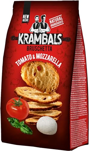 Krambals Bruschetta Tomate & Mozzarella (70g Beutel Brotchips mit Tomate & Mozzarella Geschmack) 12 Stück von Tise Süsswaren GmbH