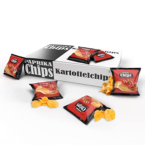 Paprika Chips - 40er Pack würzige Kartoffelchips (40 x 20g) von Tise Süsswaren GmbH