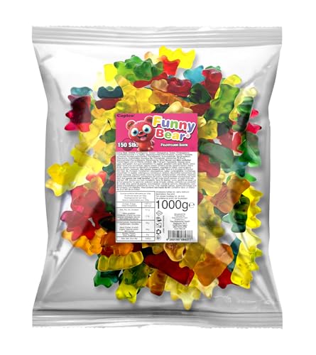 Capico Funny Bear Fruchtgummi (1000g) im Beutel, Halal von Tise Süsswaren