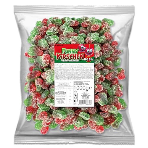 Capico Funny Kirschen Fruchtgummi gezuckert (1000g) im Beutel, Halal von Tise Süsswaren