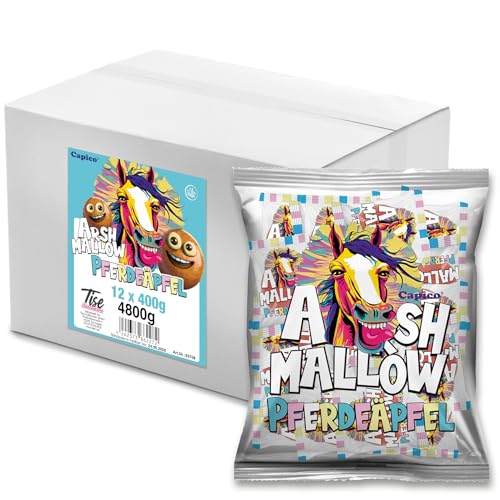 Capico Marshmallow - Arshmallow Pferdeäpfel Karton (12x400g) von Tise Süsswaren