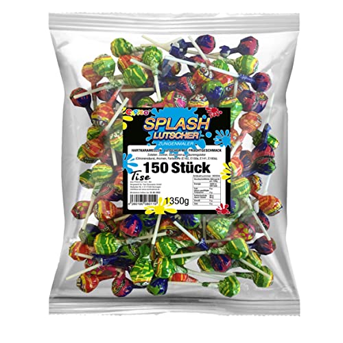 Capico Splash Lutscher, Lollies - 150 Stück, 1350g von Tise Süsswaren