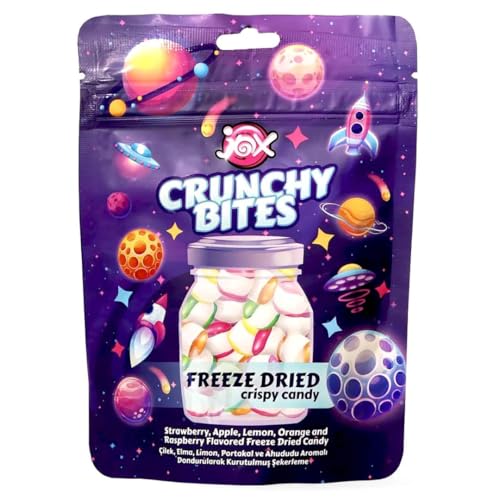 Jox Crunchy Bites - 4'er Pack Gefriergetrocknete Kaubonbons, Freeze dried Candy (200g) von Tise Süsswaren