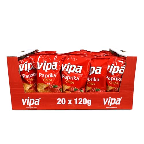 Kartoffelchips mit Paprikageschmack Big Pack 20x120g (2,4 kg) von Tise Süsswaren