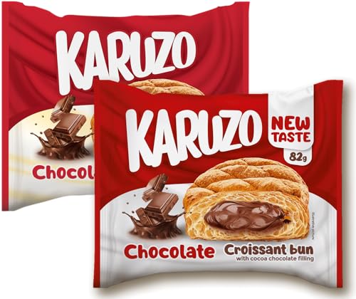 Karuzo Croissant bun mit Schokofüllung 24 Stück x 82g (1968g) von Tise Süsswaren