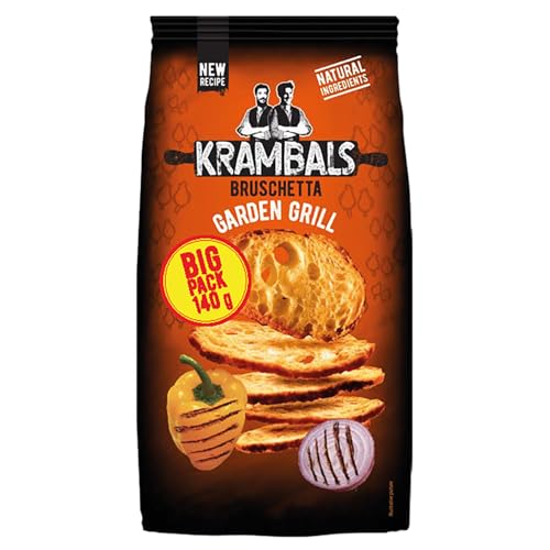 Krambals Bruschetta - Garden Grill Brotchips 12 x 140g (1680g) von Tise Süsswaren