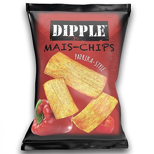 Tise Süsswaren Dipple Mais-Chips - Knusprig & würzig (90g) (Paprika) von Tise Süsswaren