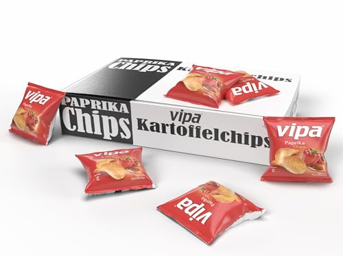 Vipa Paprika Chips - 40er Pack würzige Kartoffelchips (40 x 20g) von Tise Süsswaren