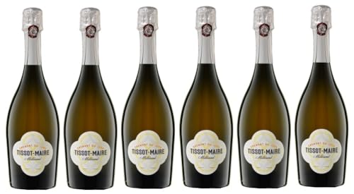 6x 0,75l - 2016er - Tissot-Maire - Chardonnay Millesimé - brut - Crémant de Jura A.O.P. - Frankreich - Schaumwein brut von Tissot-Maire