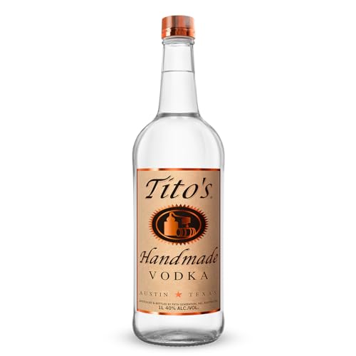 Tito´s Handmade Vodka aus 100% Mais, klar und sanft im Abgang dank 6-facher Destillation, Wodka Marke Nr. 1 in den USA, Made in Austin (Texas), 40% vol., (1 x 1.0 l) von Tito's