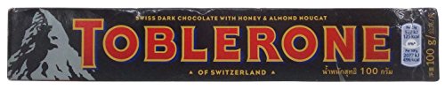 Toblerone Feine Dunkle Schokolade mit Honig & Mandel-Nougat 100g Zartbitter von Toblerone