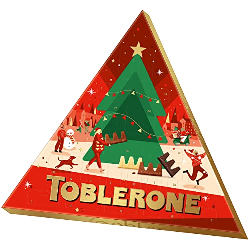 Toblerone Adventskalender 1 x 200g I Adventskalender mit Schokolade I Weihnachtskalender I Schoko Adventskalender I Gefüllt mit Mini-Toblerone von Toblerone