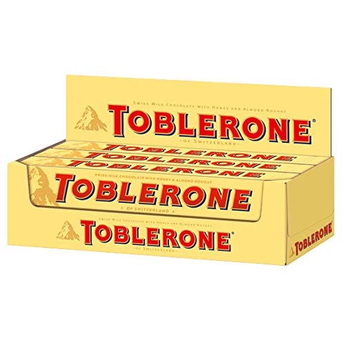 Toblerone Schokolade - Feine Schweizer Milchschokolade mit Honig- und Mandelnougat - 10 x 200g von Toblerone