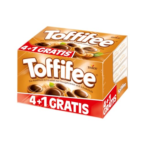 Toffifee 4+1 Gratis 1x75-er (1 x 625g) / Haselnuss in Karamell, Nougatcreme und Schokolade von Toffifee