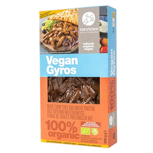 TofuTown Bio Vegan Gyros (6x200g) | Natürliche & Regionale Herstellung | Hoher Proteinanteil & Leckeren Geschmack – Vegan | Ohne Künstliche Zusatzstoffe | Ideal als Fleischersatz von TofuTown