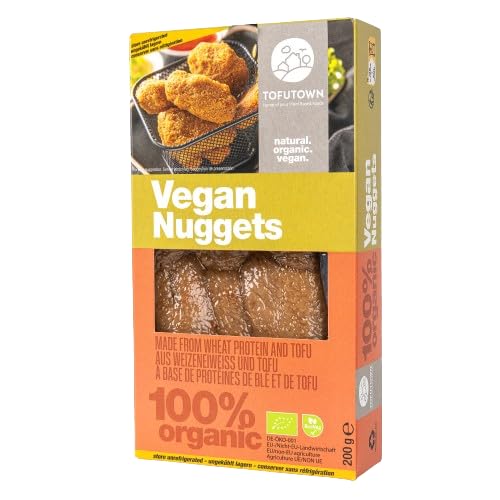 TofuTown Bio Vegan Nuggets (6x200g) | Natürliche & Regionale Herstellung | Hoher Proteinanteil & Leckeren Geschmack, Vegan | Ohne Künstliche Zusatzstoffe | Ideal als Fleischersatz von TofuTown