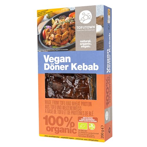 TofuTown Vegan Döner Kebab (6x200g) | Natürliche & Regionale Herstellung | Hoher Proteinanteil & Leckeren Geschmack, Vegan | Ohne Künstliche Zusatzstoffe | Ideal als Fleischersatz von TofuTown