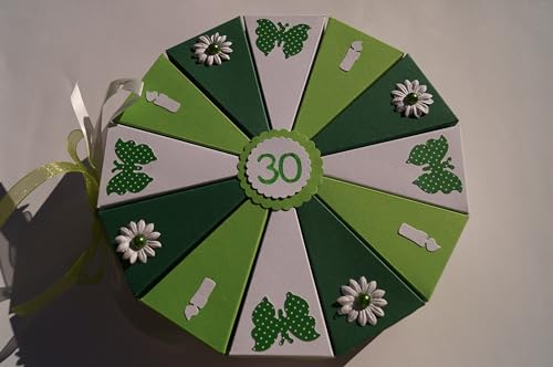 Geldgeschenkverpackung aus Papier zum 30.Geburtstag, Geld verschenken, A31 Geschenkverpackung, Geburtstagsgeschenk von Tolle Torte