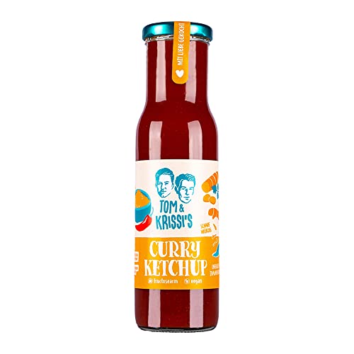 Tom & Krissi's Ketchup, 270g - fructosearmer Ketchup/fructosearme Sauce, vegan (Curry Ketchup) von Tom & Krissi's