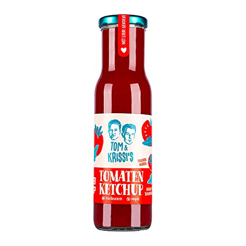 Tom & Krissi's Ketchup, 270g - fructosearmer Ketchup/fructosearme Sauce, vegan (Tomaten Ketchup) von Tom & Krissi's