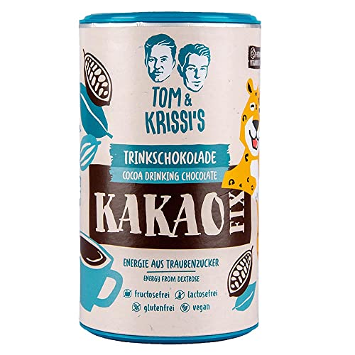 Tom & Krissi's Trinkkakaopulver, Kakao Pulver, heiße Schokolade, Trinkschokolade 300g - lactose-, fructose-, glutenfrei und vegan von Tom & Krissi's