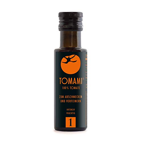 Tomami No.1 Umami Würzsauce 90ml - 100% Tomate - Vegan, Glutenfrei, Laktosefrei, Sojafrei - Intensiv-fruchtiger Geschmack - Für Fleisch, Fisch & Gemüse von TOMAMI