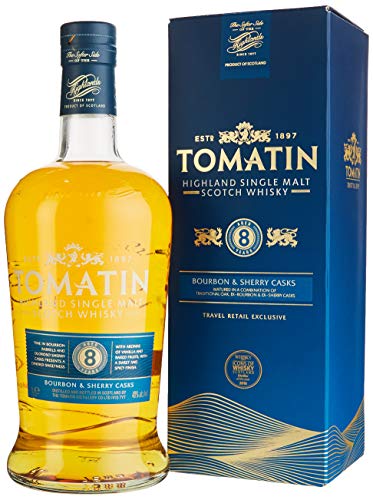 Tomatin 8 Years Old Bourbon & Sherry Casks Whisky (1 x 1 l) von Tomatin