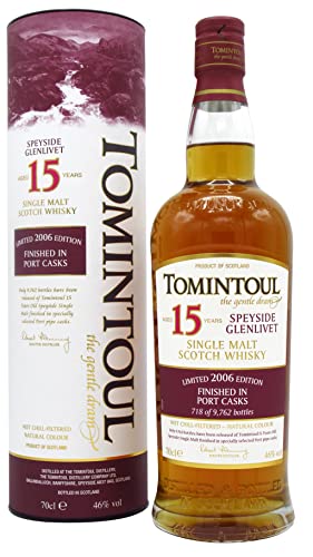 Tomintoul 15 Years Old PORT CASKS Finish Limited Edition 2006 46% Vol. 0,7l in Geschenkbox von Hard To Find