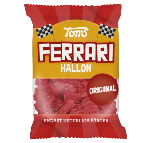 12 x 130 g Toms Ferrari Original Hallon Himbeere Süßigkeitentüten von Toms - Classic Danish Candy