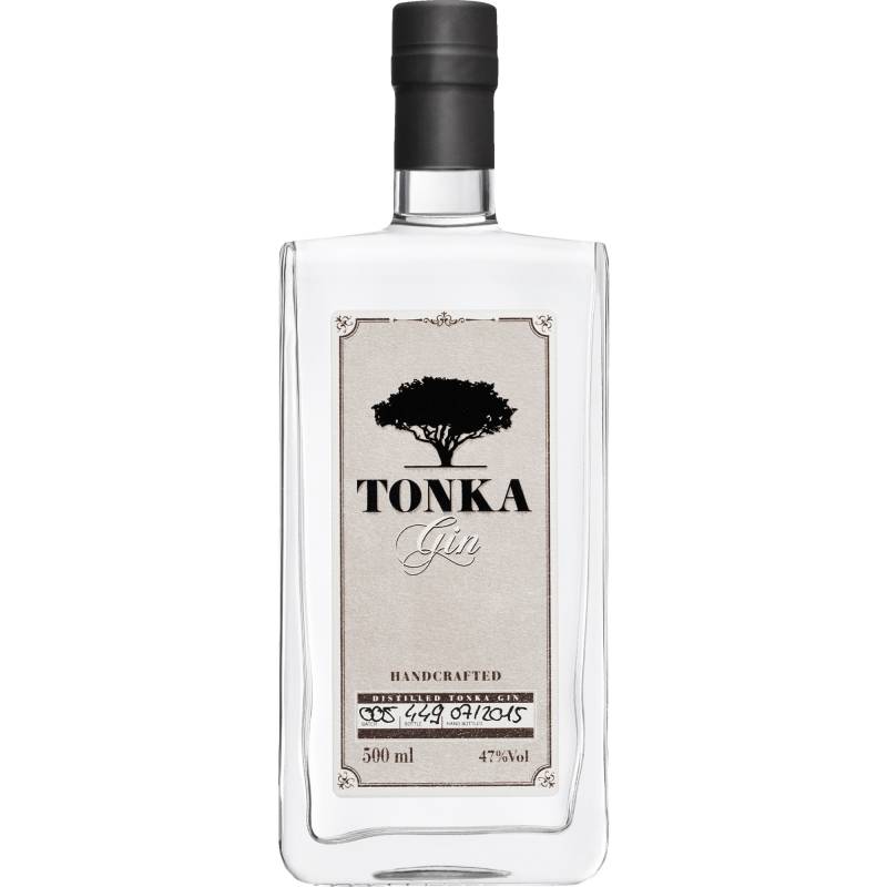 Tonka Gin, 47 % vol. 0,5 L, Spirituosen von Tonka Gin, Papenreye 18, D - 22453 Hamburg