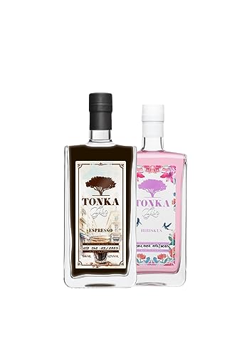 Tonka Gin | Espresso und Hibiskus Flavor-Bundle | Sonderaktion | Vegan | 2 x 500ML von Tonka Gin