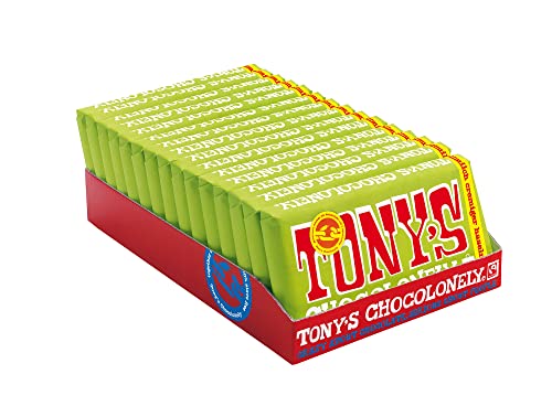 Tony's Chocolonely - Cremiger Haselnuss Crunch - Vollmilchschokolade mit Haselnuss und knusprigen Keksstücken - 15 x 180 g Tafel - Vegetarisch - Belgian Fairtrade Chocolate - Großverpackung von Tony's Chocolonely