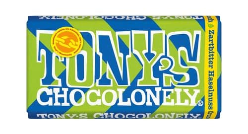 Tony's Chocolonely Fairtrade Dunkle Schokolade Cremige Haselnuss, 180g von Tony’s Chocolonely