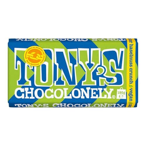 Tony's Chocolonely Fairtrade Dunkle Schokolade Cremige Haselnuss, 180g von Tony’s Chocolonely