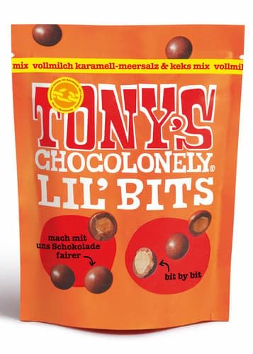 Tony’s Chocolonely Lil'Bits VollMILCH Karamell-Meersalz & Keks mix (0.12 kg) von Tony’s Chocolonely