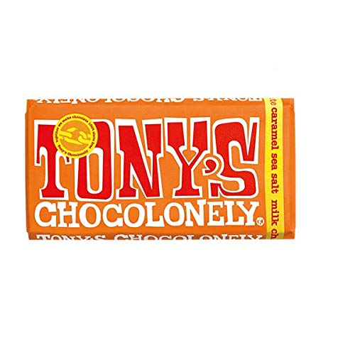 Tony's Chocolonely Milchschokolade Karamell & Meersalz Riegel – 180 g, 4 Stück von Tony's Chocolonely