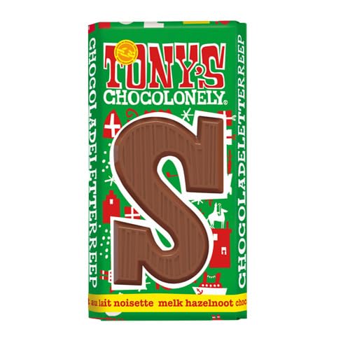 Tony's Chocolonely - Schokolade Buchstabenriegel Vollmilch Haselnuss S - 180g von Tony's Chocolonely